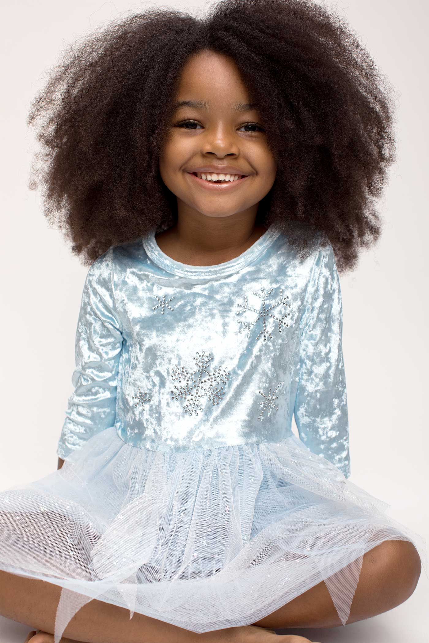 Baby Sara Toddler Girls 3/4 Sleeve Snow Princess Tutu Dress