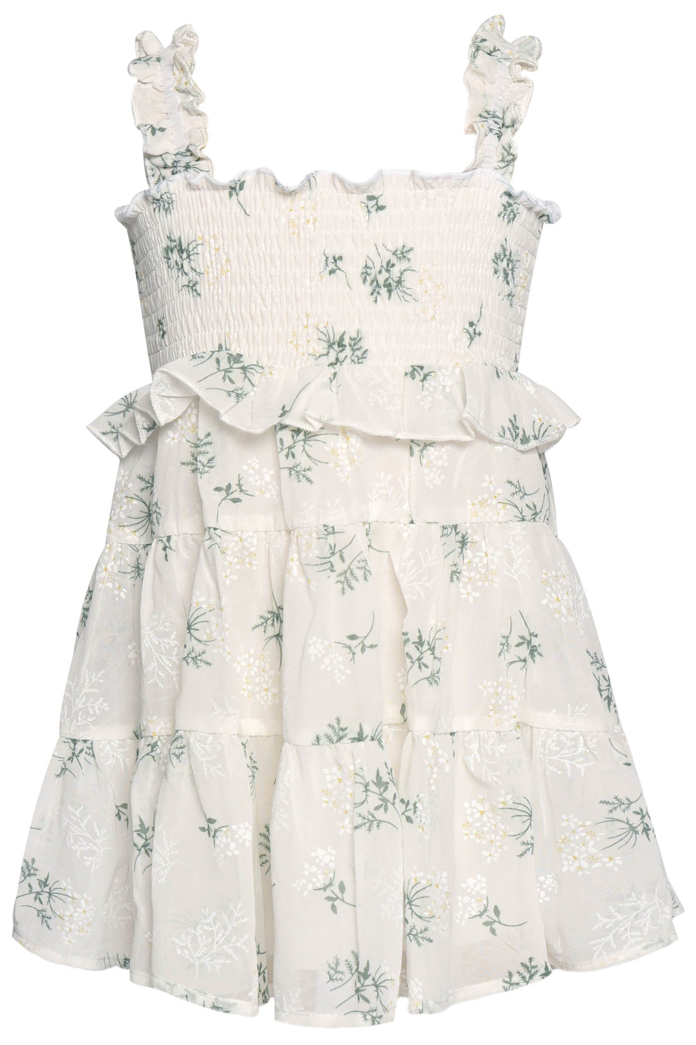 Little l Big Girl's Vintage Floral Print Tiered Dress