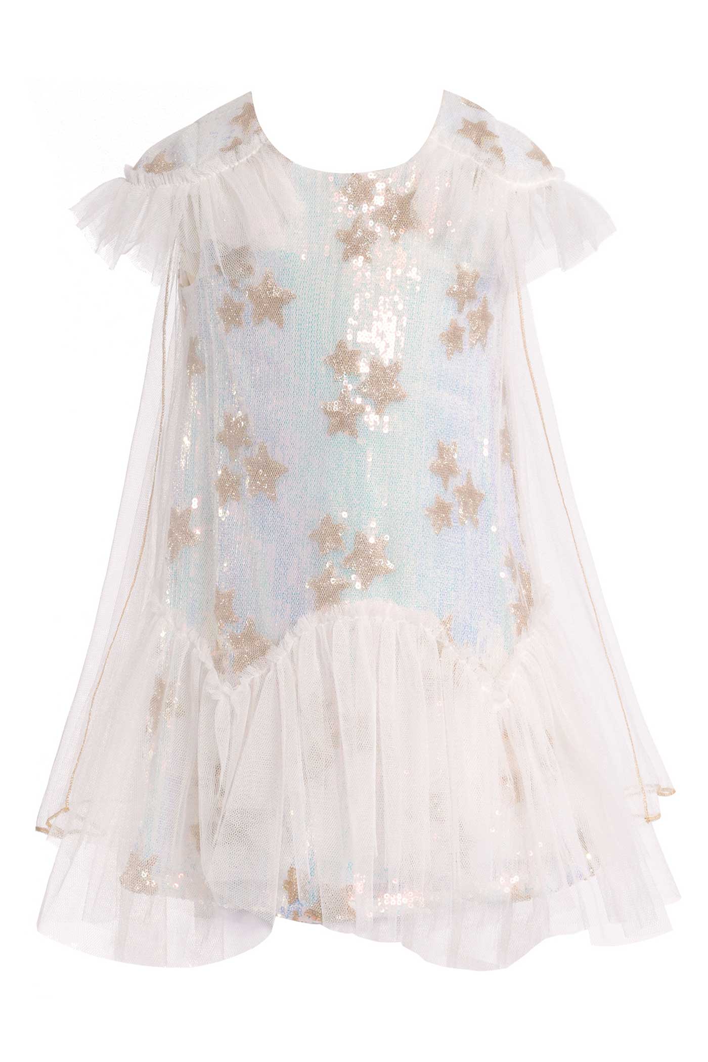 Baby Sara Baby Girls Star Sequin Princess Doll Dress