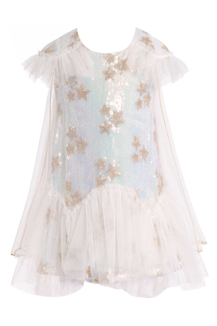 Baby Sara Baby Girls Star Sequin Princess Doll Dress