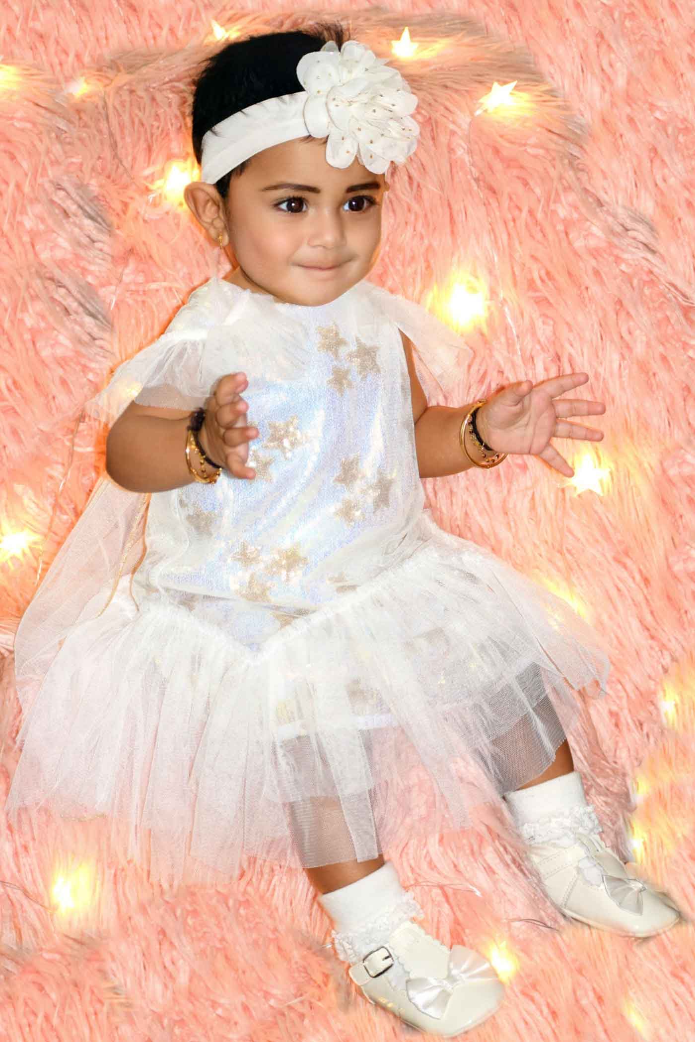 Baby Girls Star Sequin Princess Doll Dress