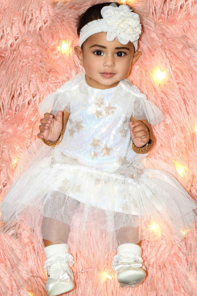 Baby Girls Star Sequin Princess Doll Dress