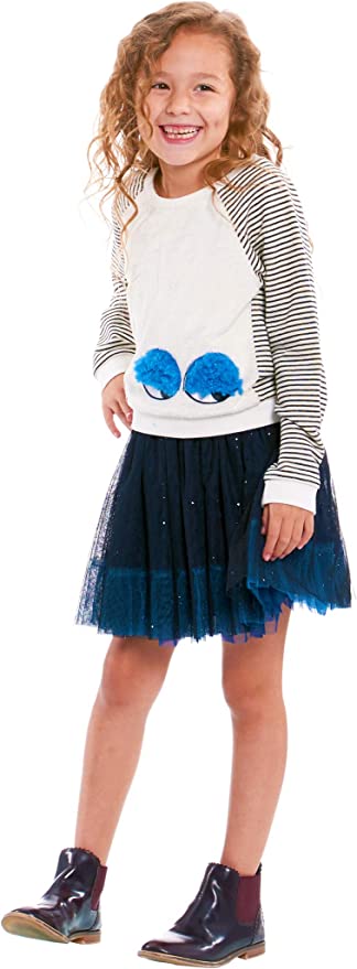 Little Girls Twofer Fit & Flare Striped Tutu Dress