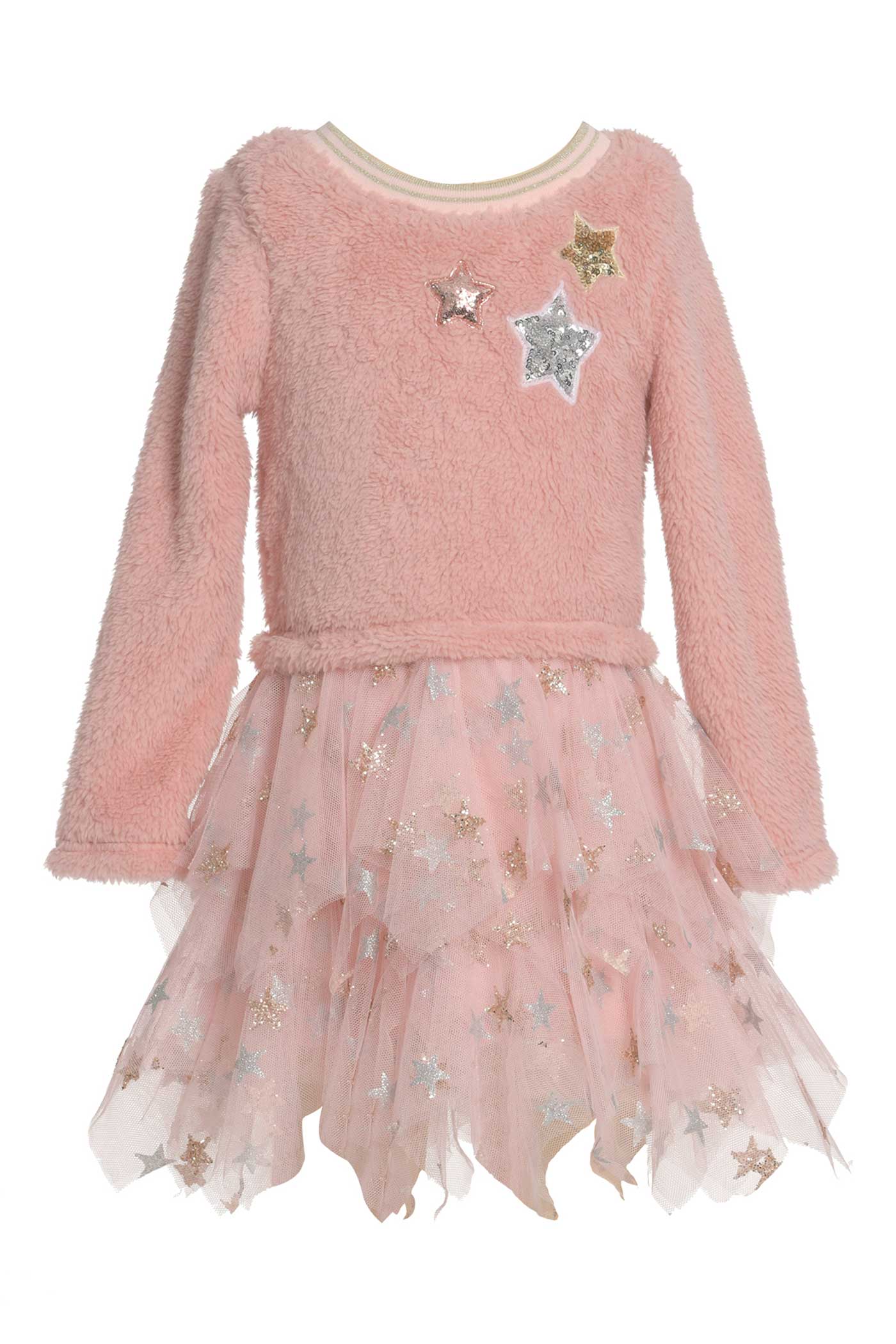 Baby Sara Little Girls Long Sleeve Hanky Tutu Dress