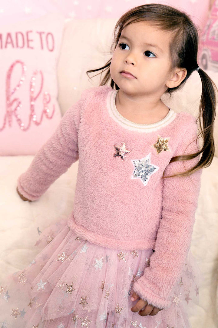 Baby Sara Little Girls Long Sleeve Hanky Tutu Dress