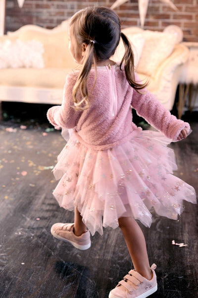 Baby Sara Little Girls Long Sleeve Hanky Tutu Dress