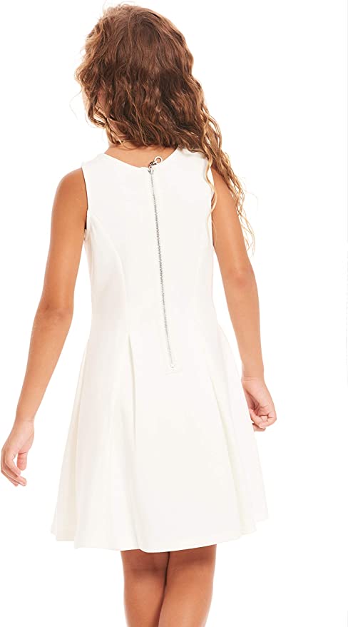 Little I Big Girls Shimmer Butterfly Skater Dress  Scoop Neckline  Sleeveless  Shimmered Flying Butterflies  Skater Dress Fit   Exposed Back Zipper  Above Knee Length  Let her sparkle through the crowd in these dresses! School has started, so let these be her go-to-dresses at her school dance or best friend's birthday party!  Hannah Banana designer girls' special occasion dresses created with your little girl in mind.