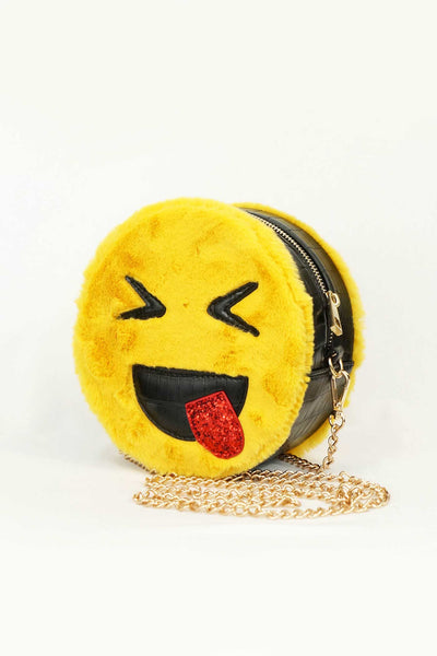 Hannah Banana Girls Emoji Faux Fur Cross Body Bag