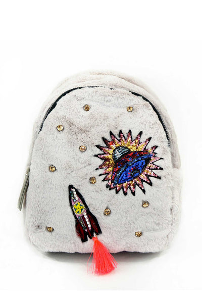 Hannah Banana Girls Faux Fur Playful Mini Backcpack