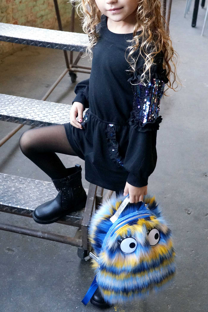 Hannah Banana Cute Fur Monster Backpack