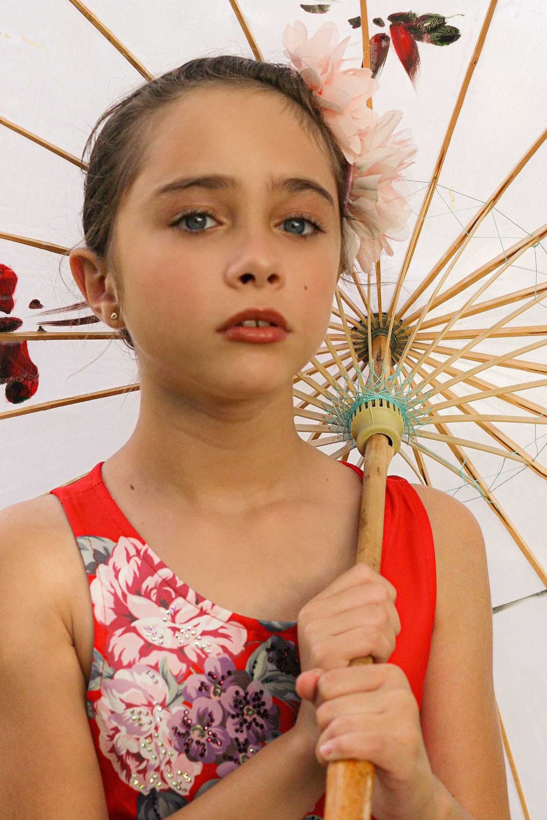 Big Girls Sleeveless Floral Fit and Flare Skater Dress