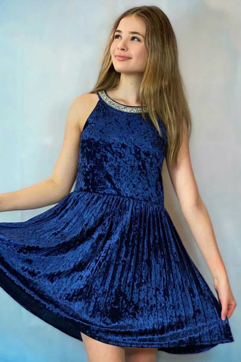 Girls velvet party clearance dress