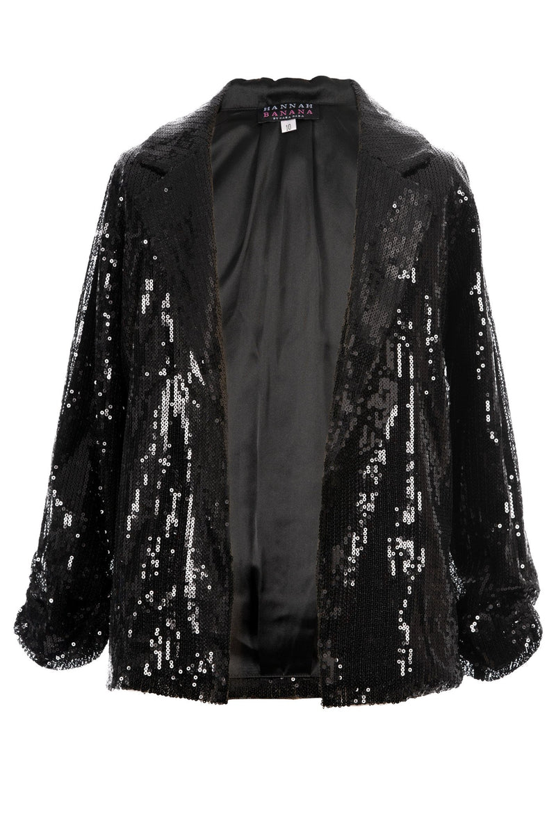 Hannah Banana Big Girls 3/4 Sleeve Sequin Jacket