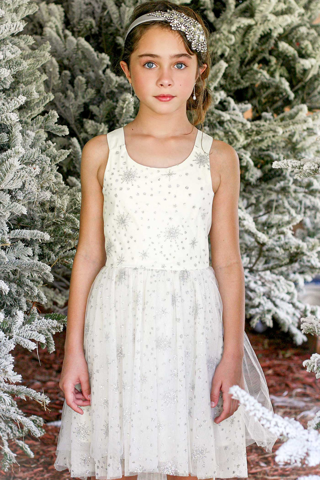 Hannah Banana Big Girls Fit and Flare Glitter Holiday Party Dress