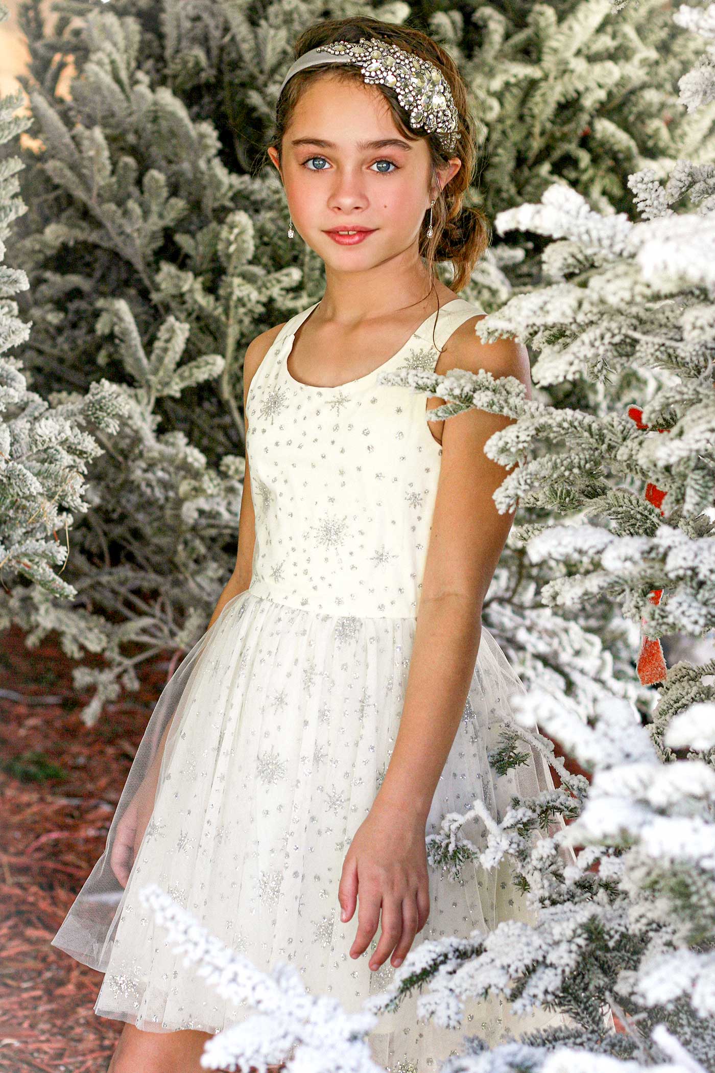 Hannah Banana Big Girls Fit and Flare Glitter Holiday Party Dress