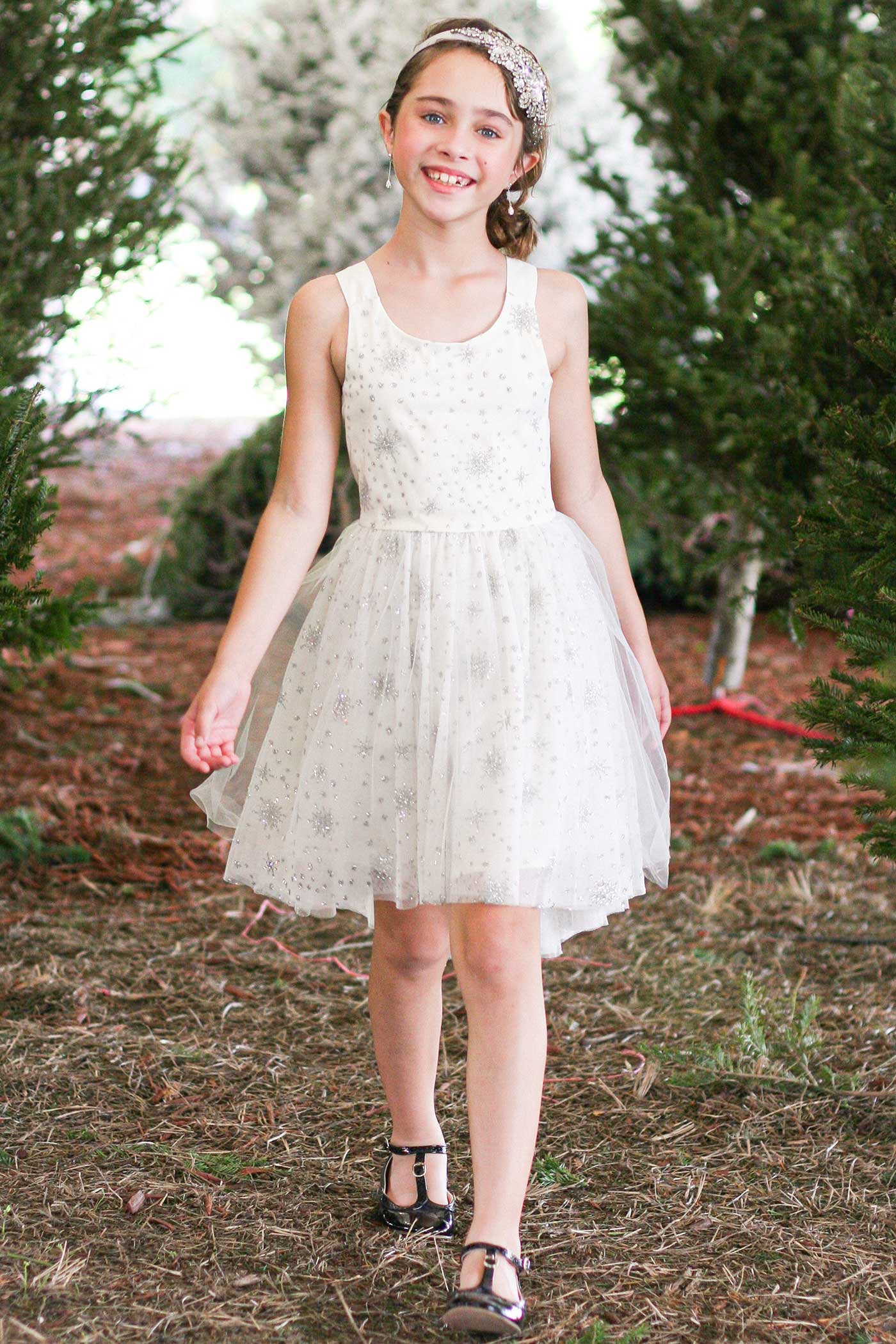 Hannah Banana Big Girls Fit and Flare Glitter Holiday Party Dress