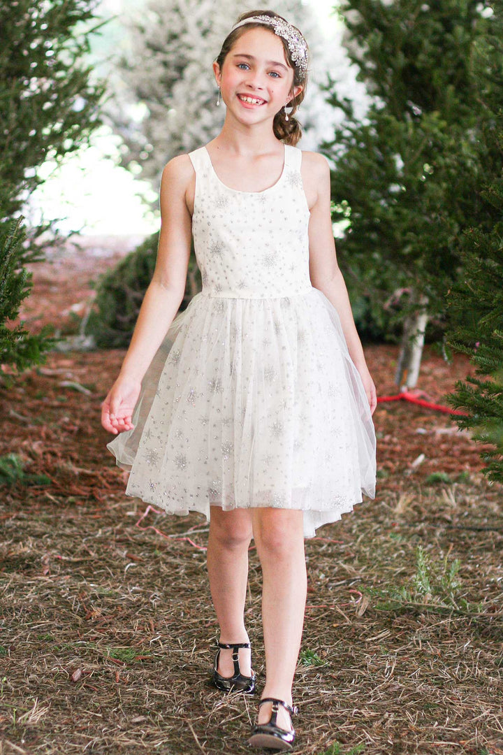 Hannah Banana Big Girls Fit and Flare Glitter Holiday Party Dress