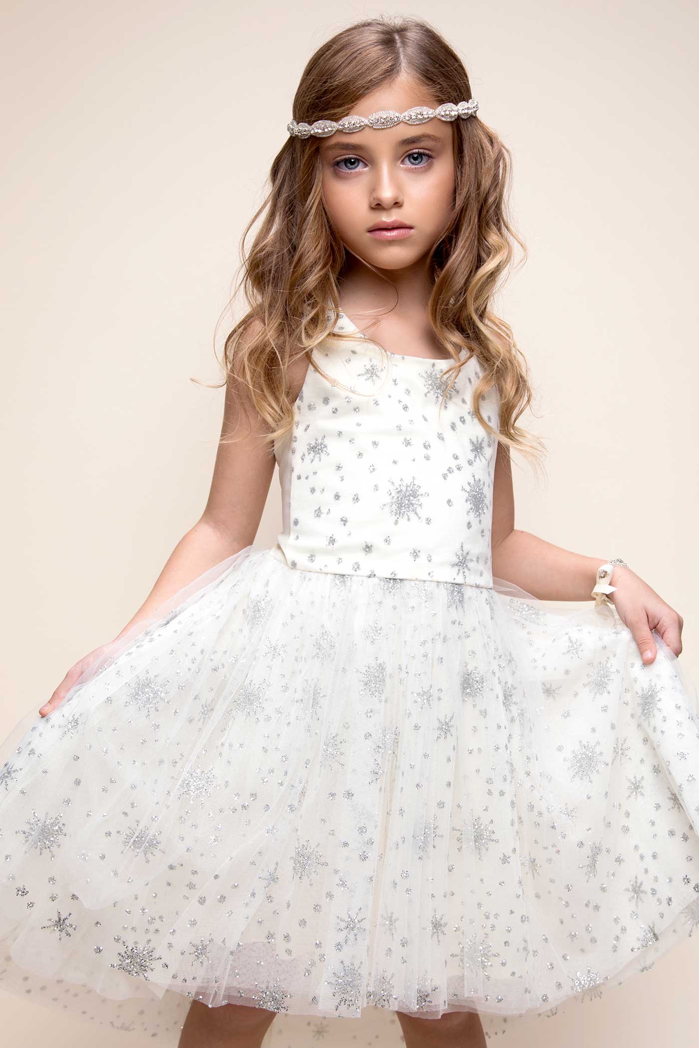 Hannah Banana Big Girls Fit and Flare Glitter Holiday Party Dress