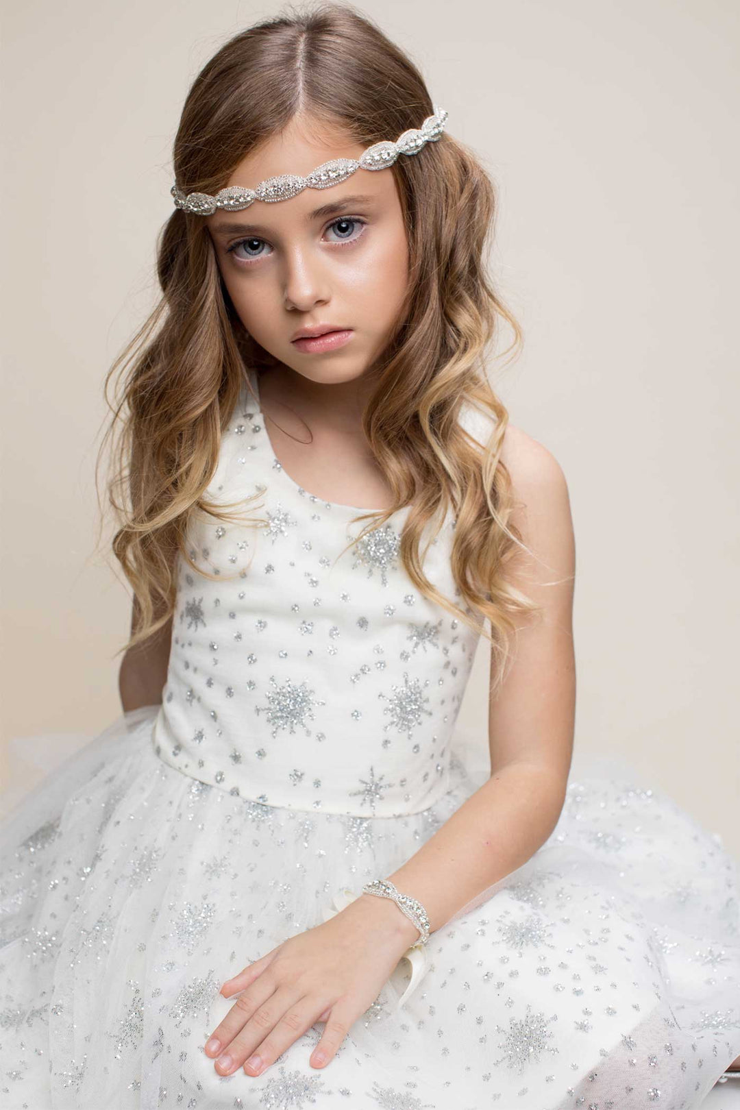 Hannah Banana Big Girls Fit and Flare Glitter Holiday Party Dress