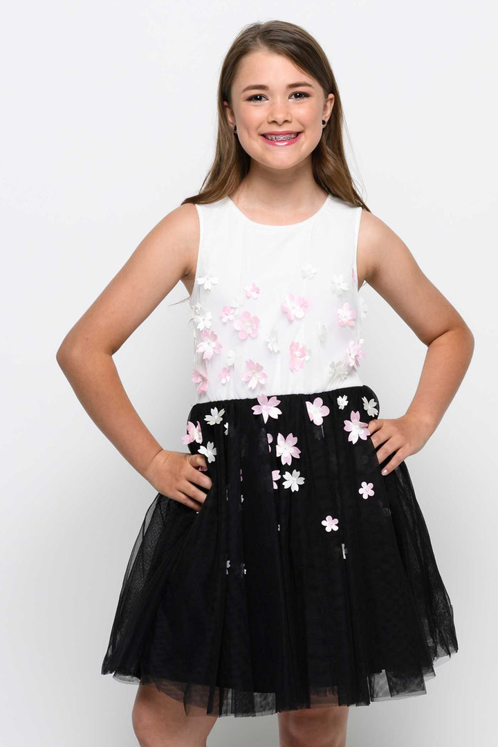 Girls Fit and Flare Puffy Party Dress