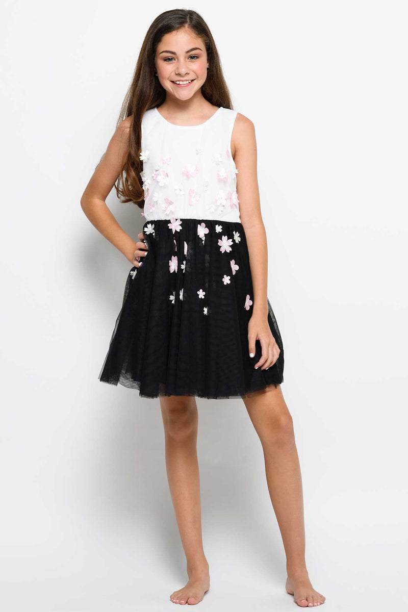 Girls Fit and Flare Puffy Party Dress