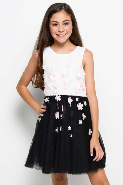 Girls Fit and Flare Puffy Party Dress