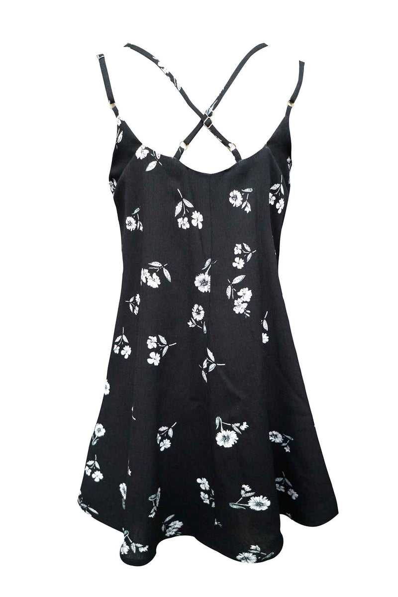 Truly Me Girls Floral Print Ruffled Slip Dress