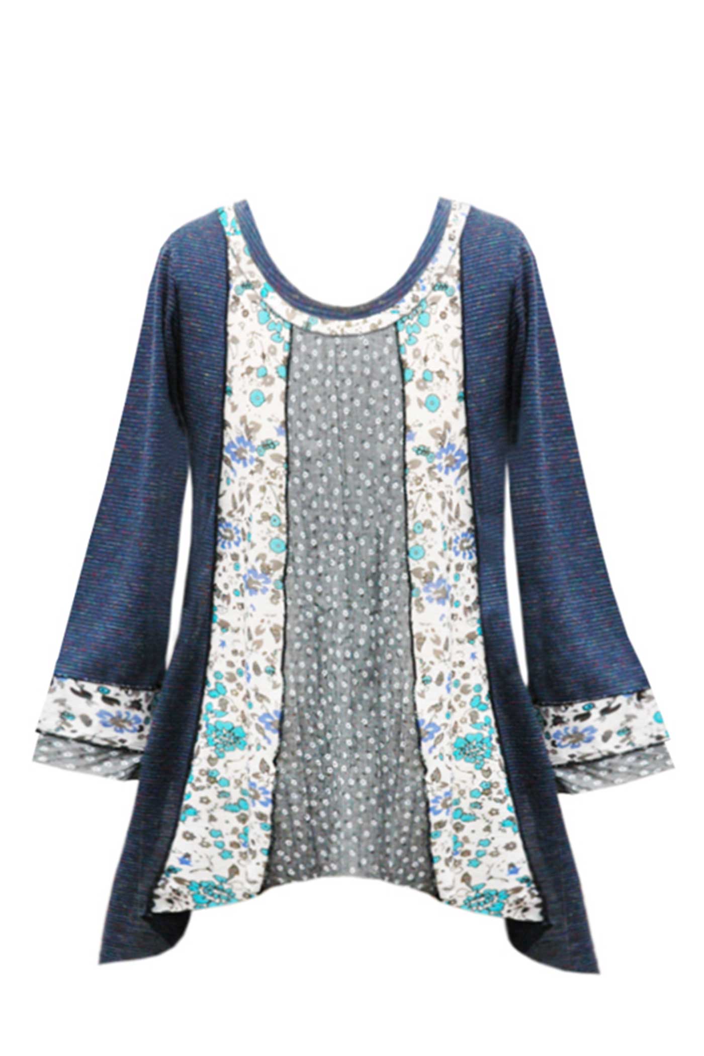 Truly Me Big Girls Mixed Print Long Sleeve Tunic and Jeggings Set