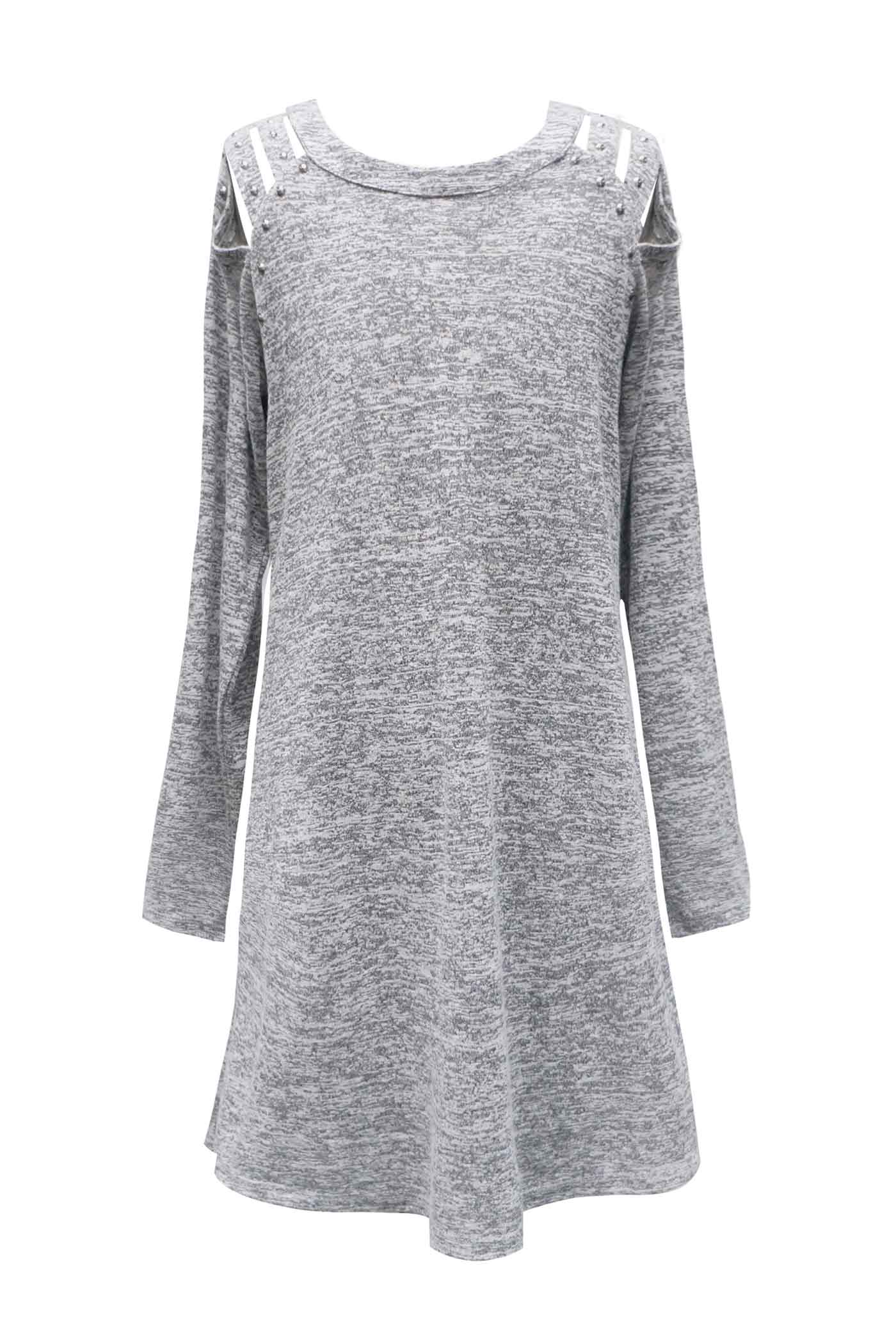 Truly Me | Big Girls Long Sleeve Cut-Out Shoulder Knit Dress ...