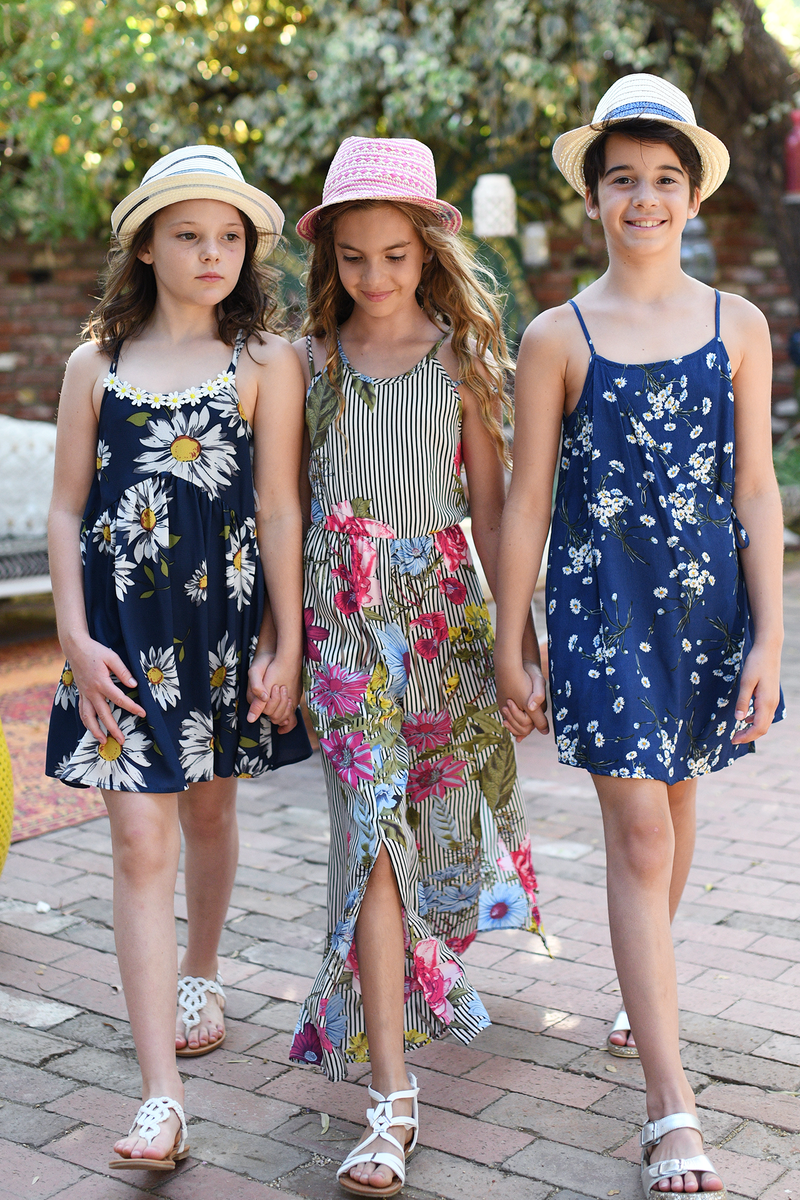 Big Girls Daisy Floral Print Slip Sundress