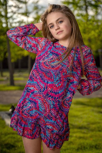 Truly Me Big Girls Geo Print A-Line Dress