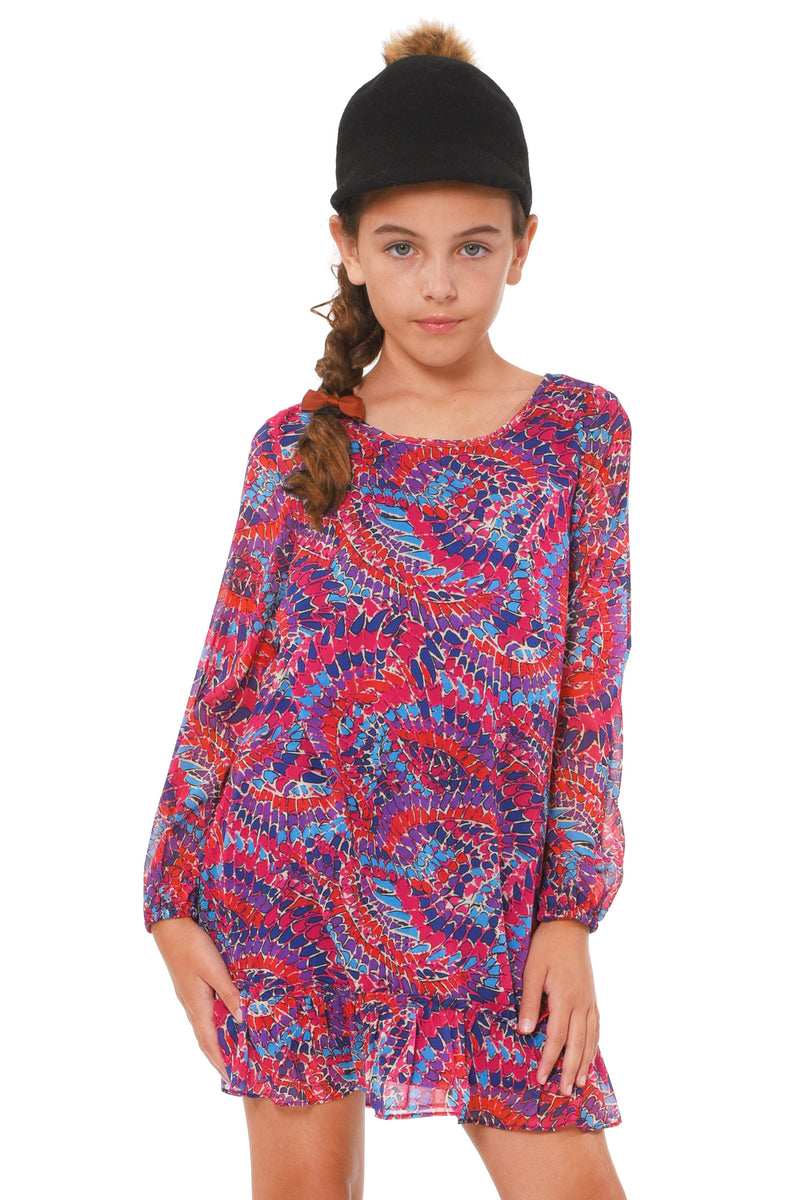 Truly Me Big Girls Geo Print A-Line Dress