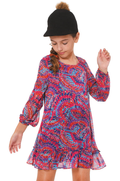 Truly Me Big Girls Geo Print A-Line Dress