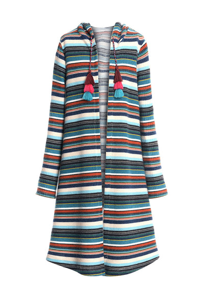 LONG SLEEVE STRIPE CARDIGAN