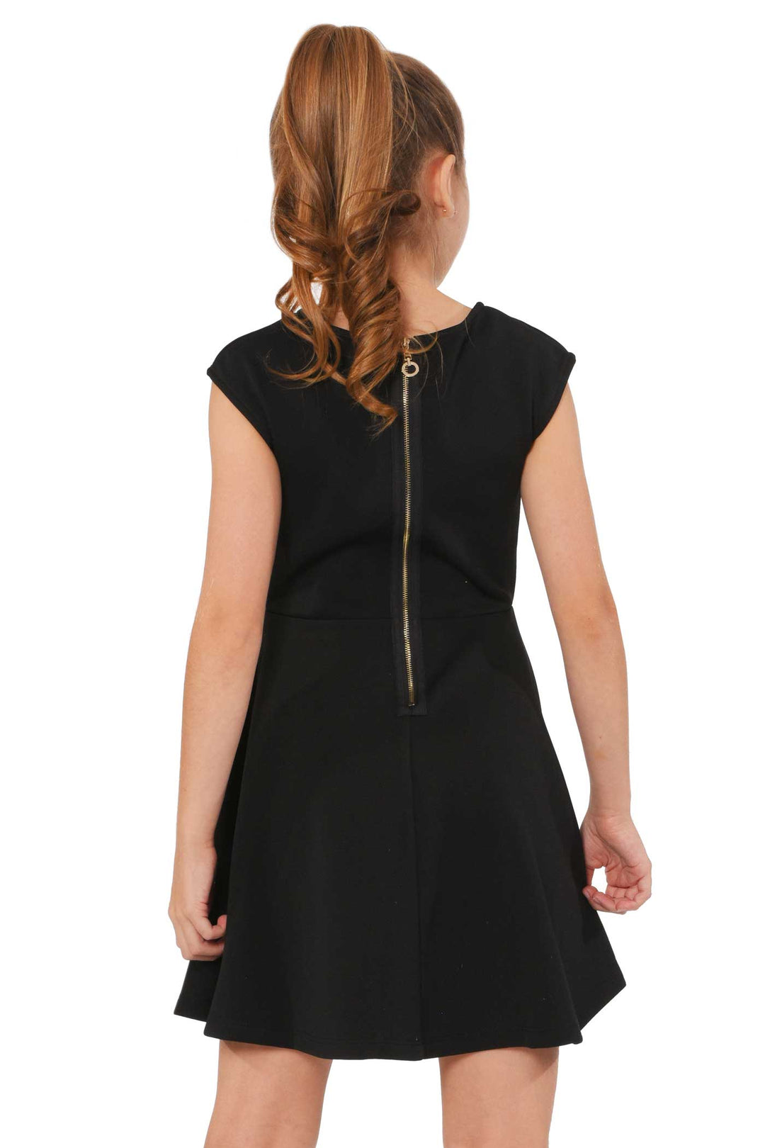 Truly Me Big Girls Rhinestone Bow Fit and Flare Skater Dress