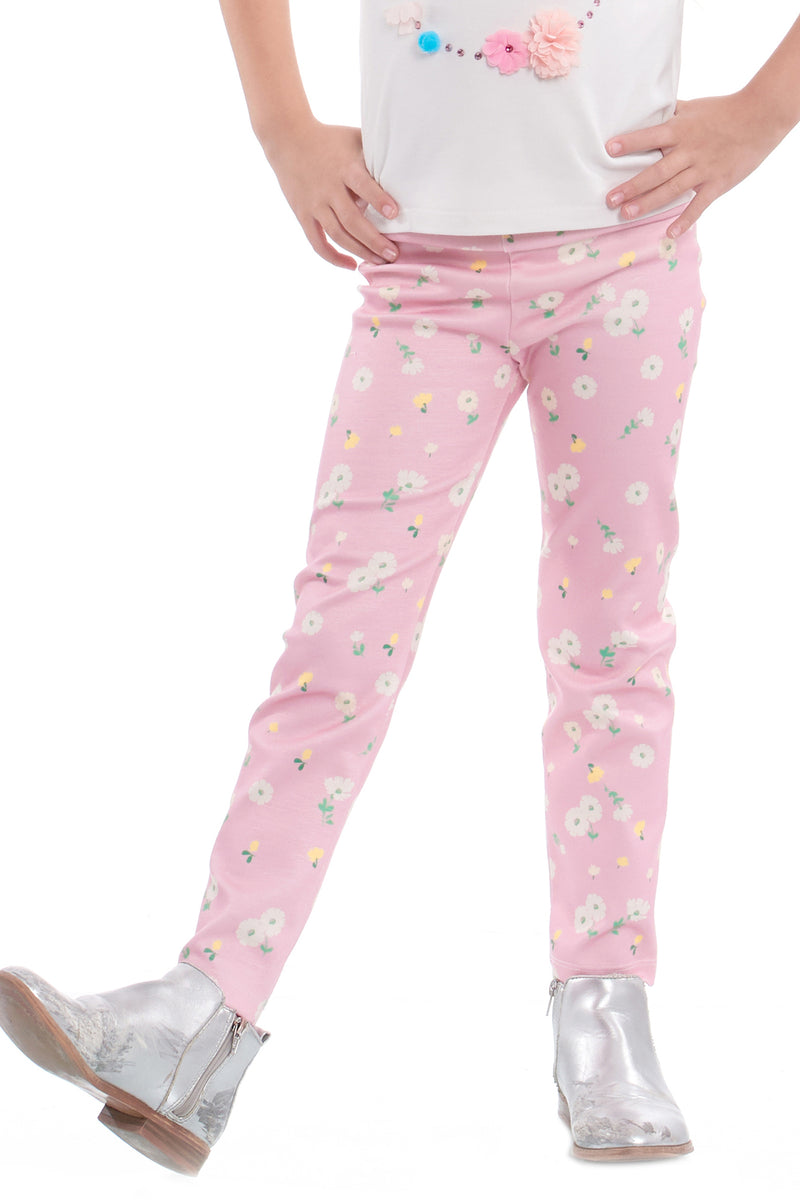 Little Girls Ditzy Floral Print Leggings