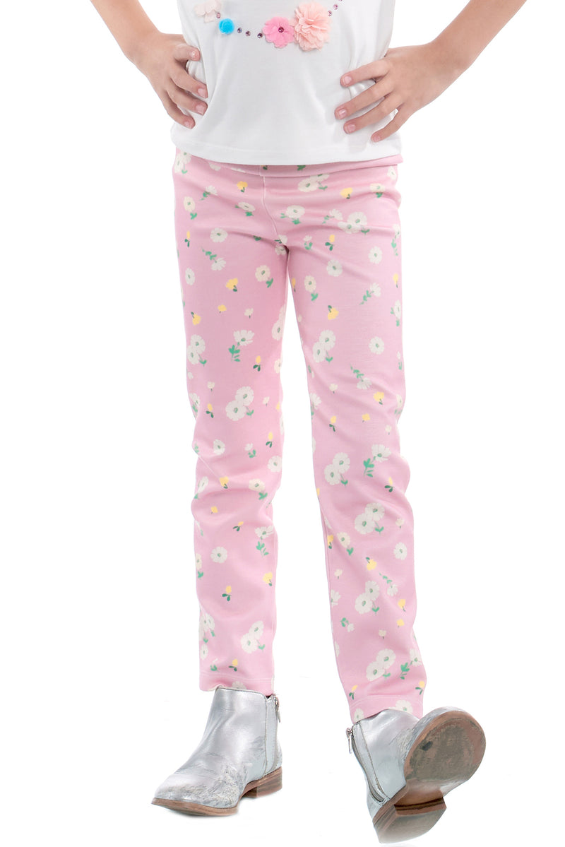 Little Girls Ditzy Floral Print Leggings