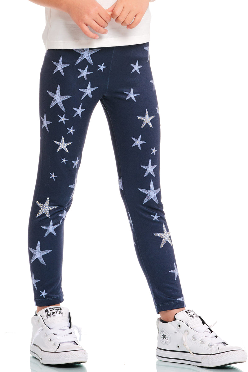 Truly Me Pink Little Girls Starfish Leggings