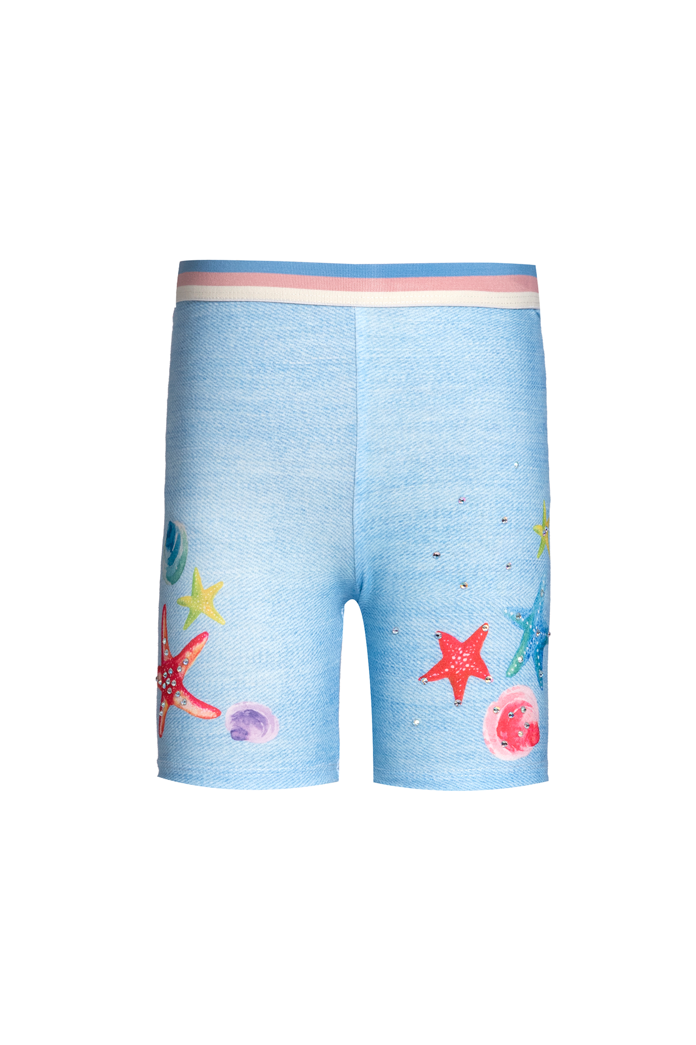 Little Girls Under The Sea Themed Biker Leggings