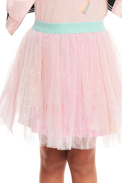 Truly Me Little Girls Glitter Dot Hanky Hem Pink Tutu Skirt