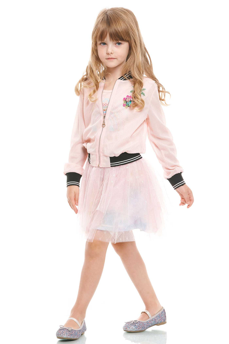 Truly Me Little Girls Glitter Dot Hanky Hem Pink Tutu Skirt