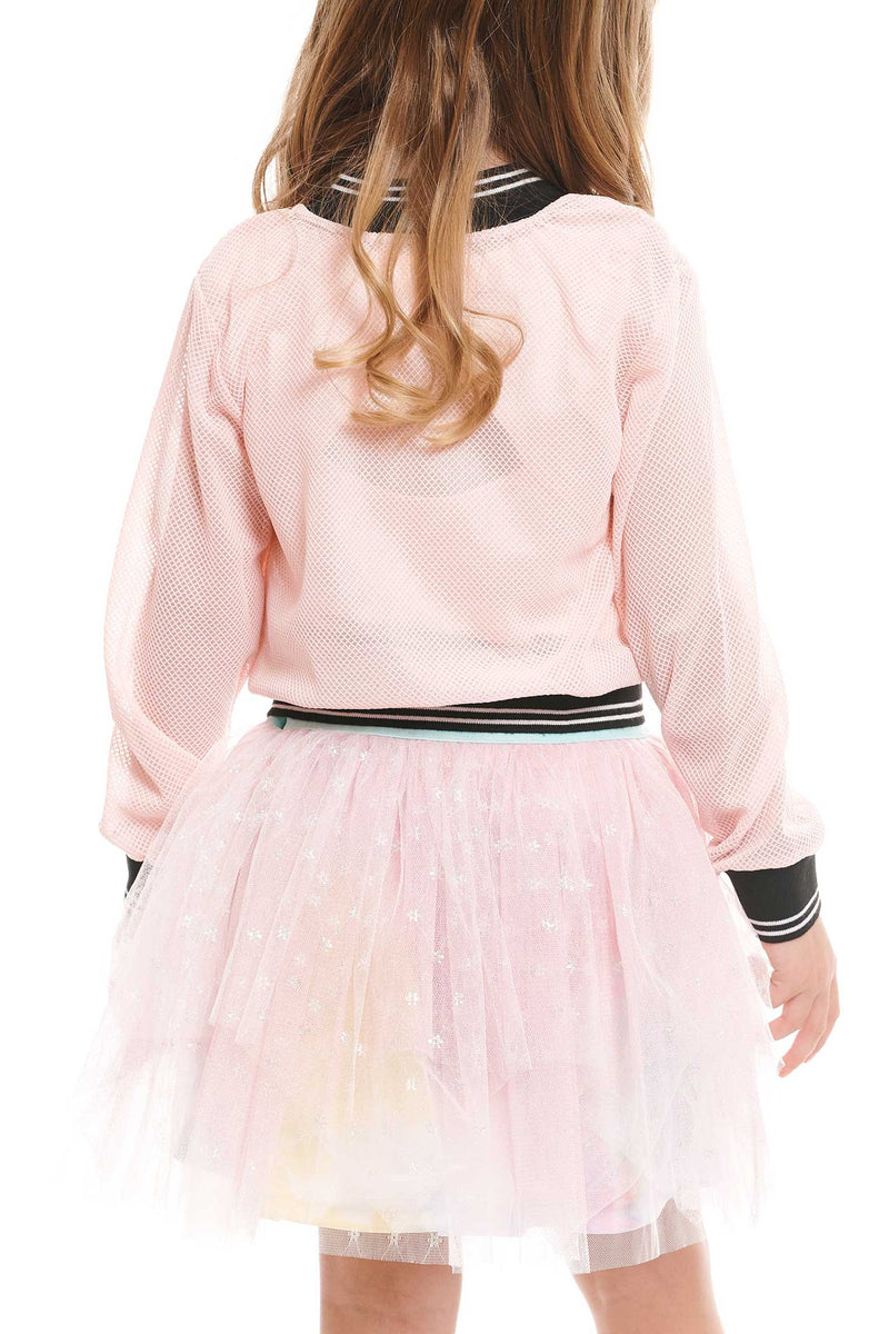 Truly Me Little Girls Glitter Dot Hanky Hem Pink Tutu Skirt