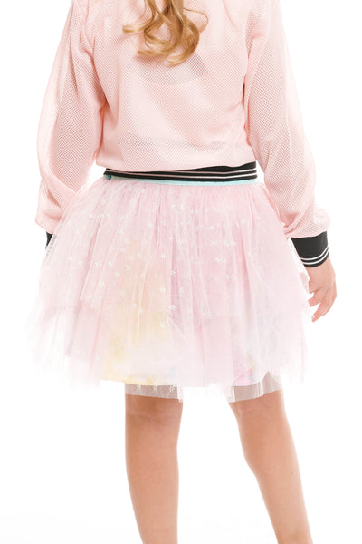 Truly Me Pink Little Girls Sparkly Hanky Hem Tutu Skirt