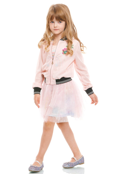 Truly Me Pink Little Girls Sparkly Hanky Hem Tutu Skirt