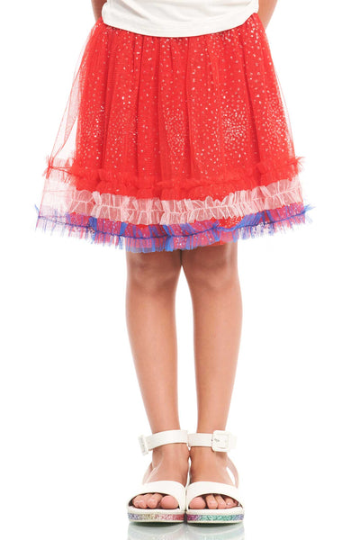 Truly Me Little Girls Red Blue and White 4th of July Tutu Skirt