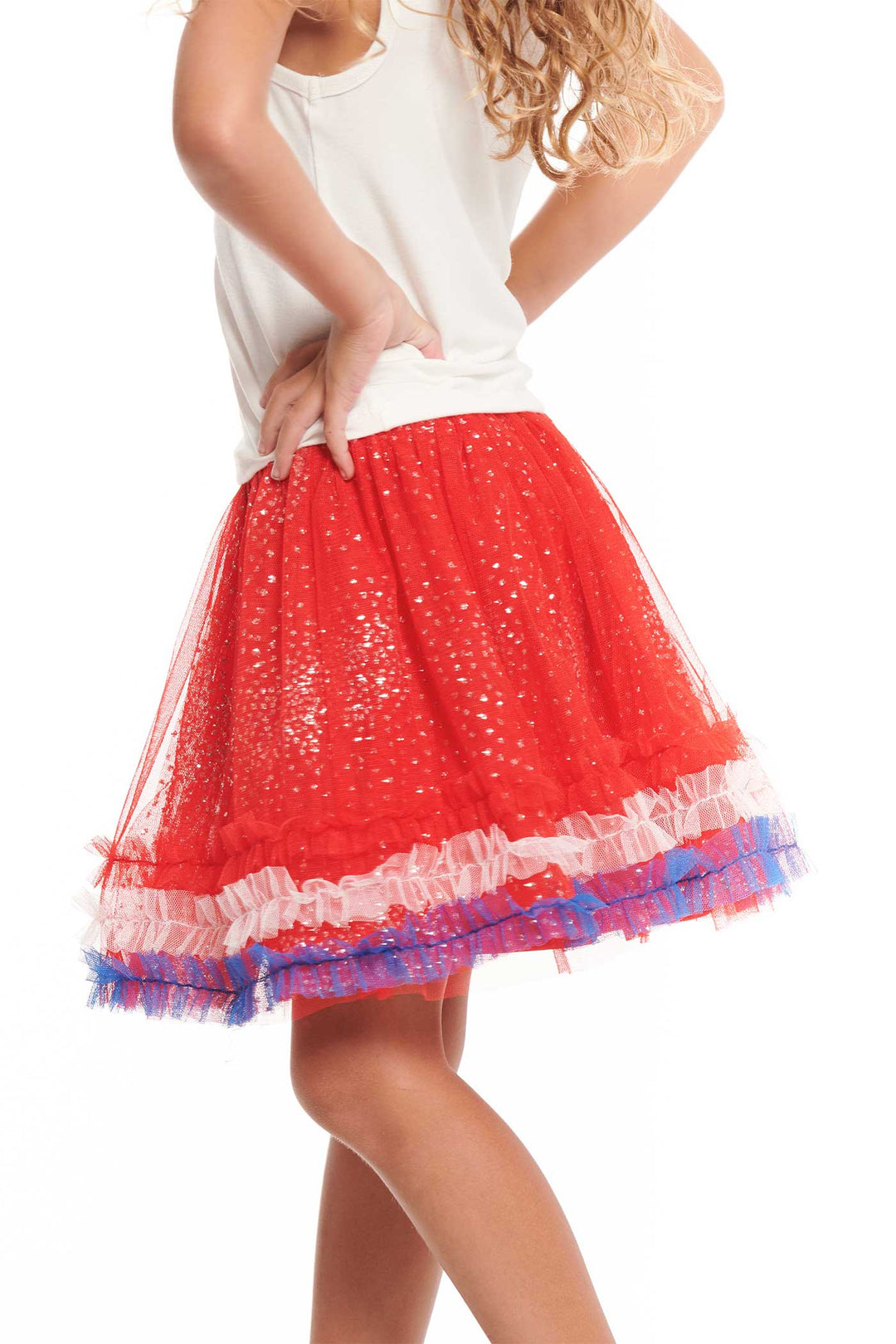 Truly Me Little Girls Red Blue and White 4th of July Tutu Skirt