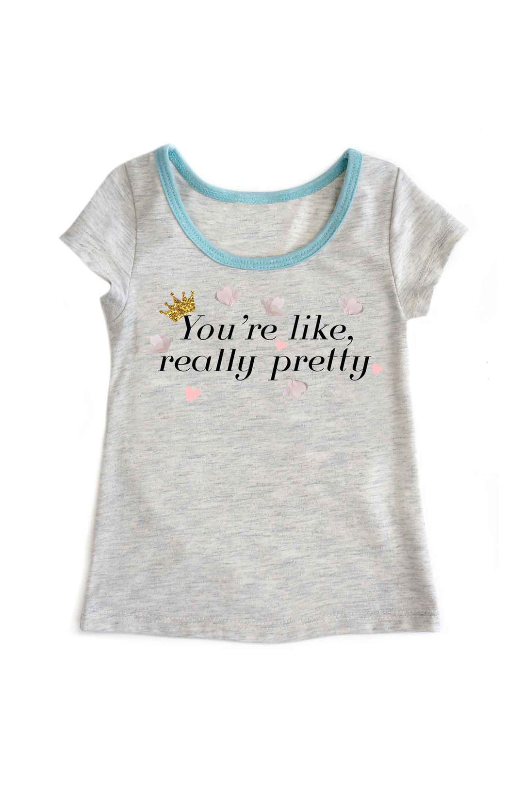 Truly Me Little Girls Short Sleeve Funny Verbiage T-Shirt