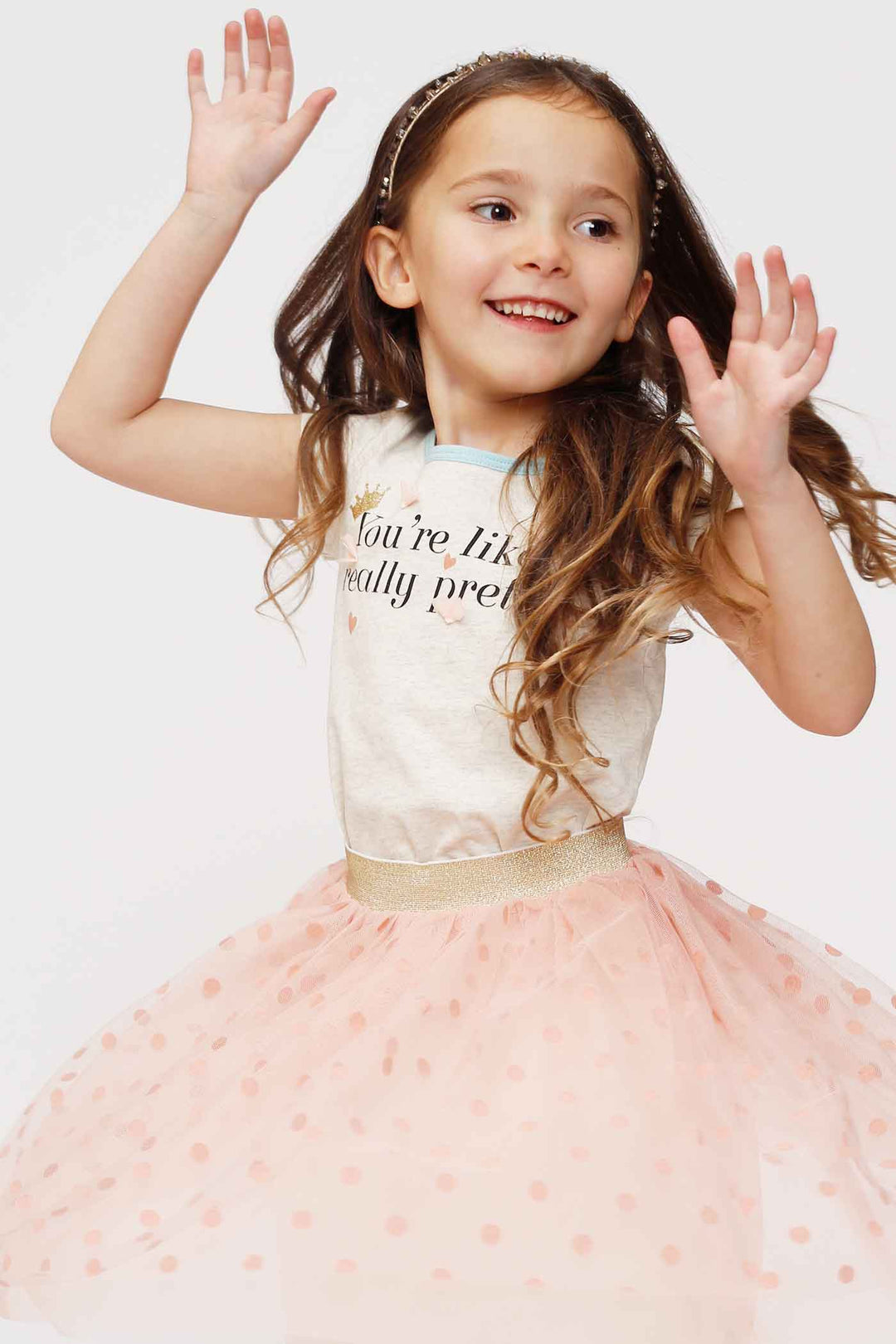 Truly Me Little Girls Short Sleeve Funny Verbiage T-Shirt