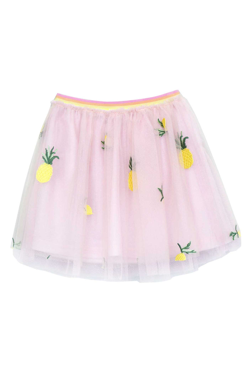 Truly Me Little Girls Pineapple Embroidered Tutu Skirt