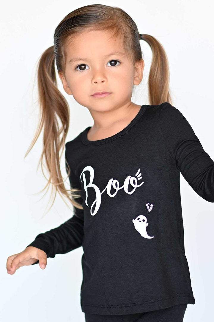 Truly Me Little Girls Boo Little Ghost Long Sleeve Halloween Top